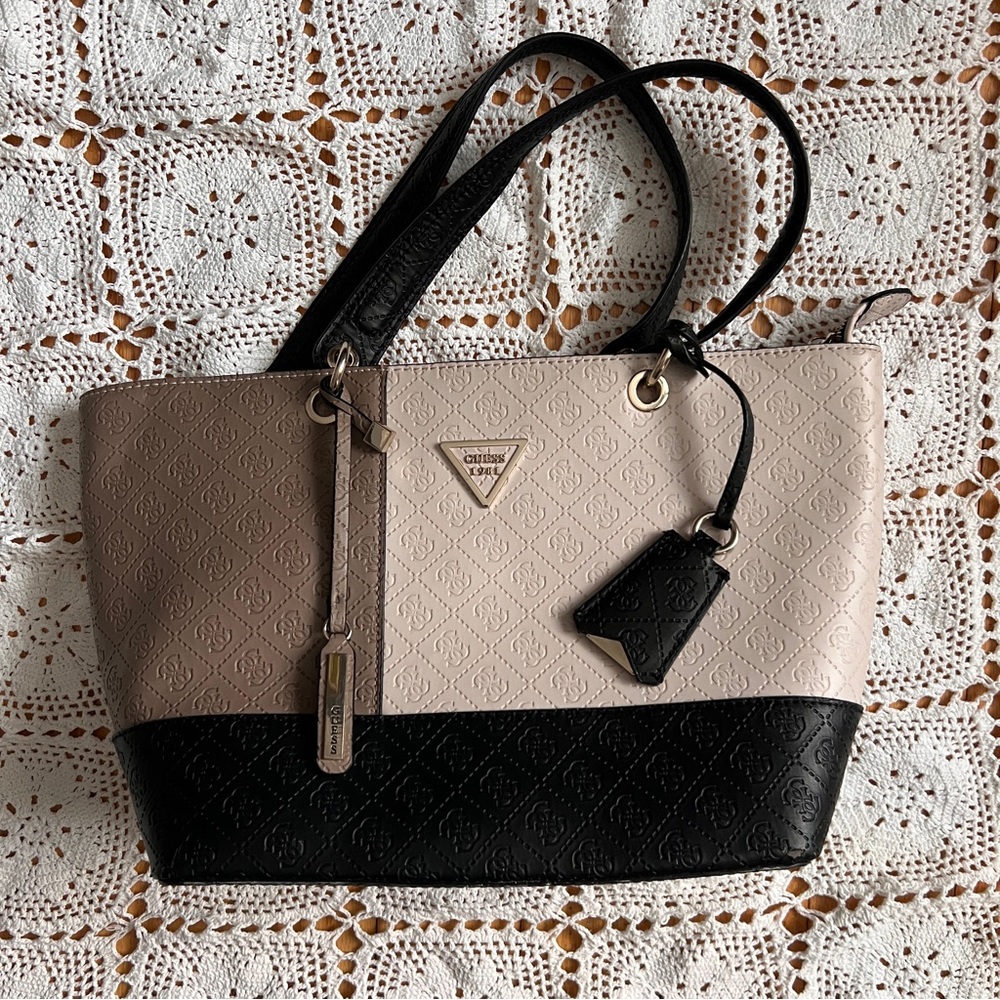 Guess Kamryn Logo Tote Bag Black Multi 1981